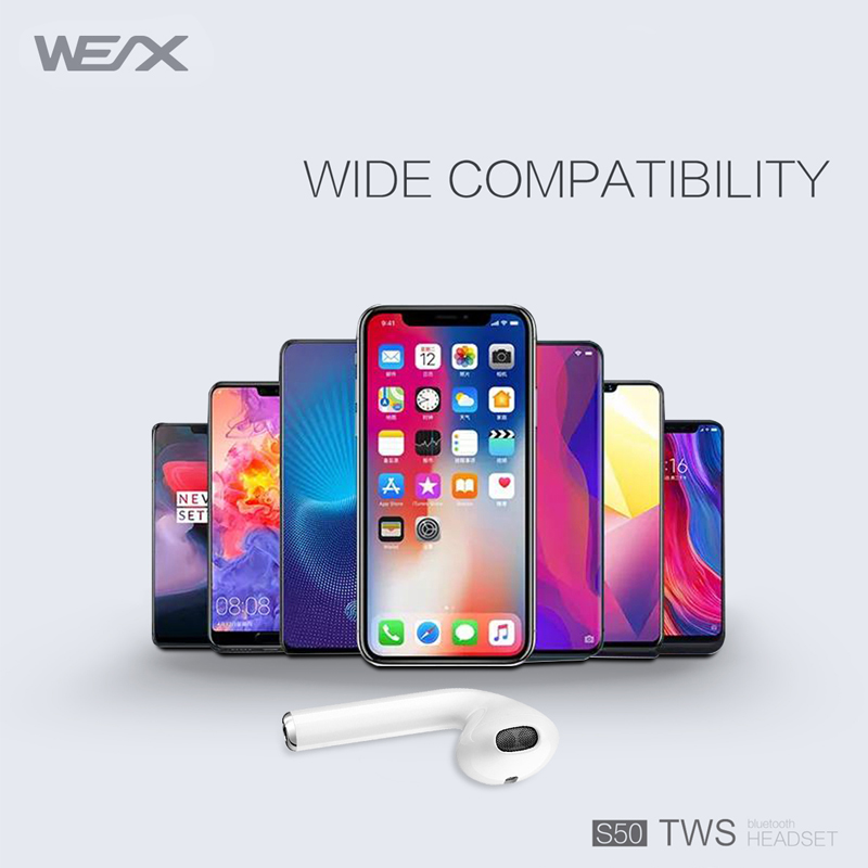 WEX S 50ワイヤレスイヤホン、真のワイヤレスステレオヘッドセット、Bluetooth
